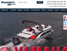 Tablet Screenshot of hamlinsmarina.com